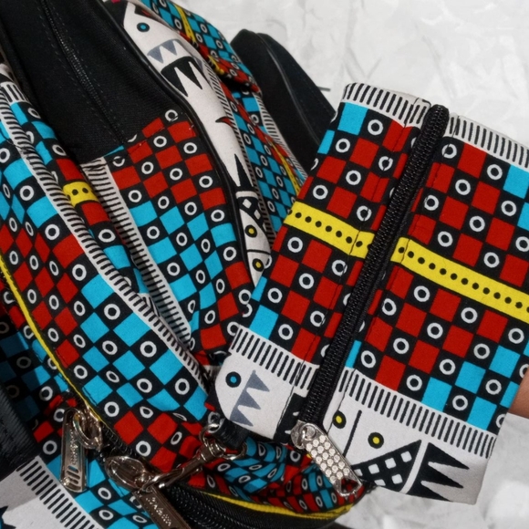 African Textile Backpack - Picture 3 of 11